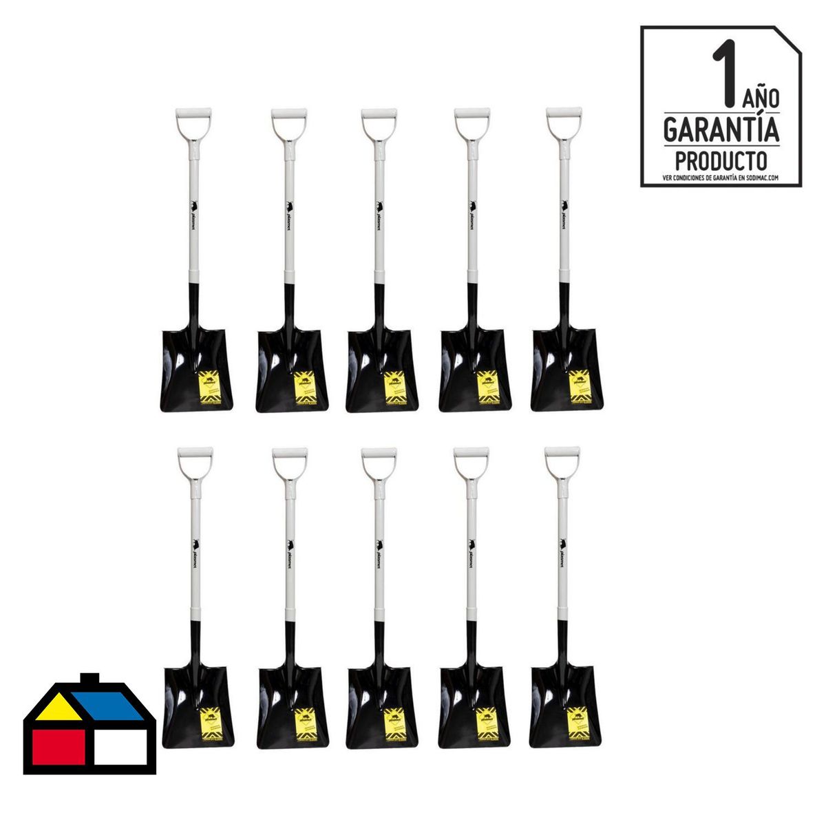 Plasmet - Kit 10 palas concreteras mango metal