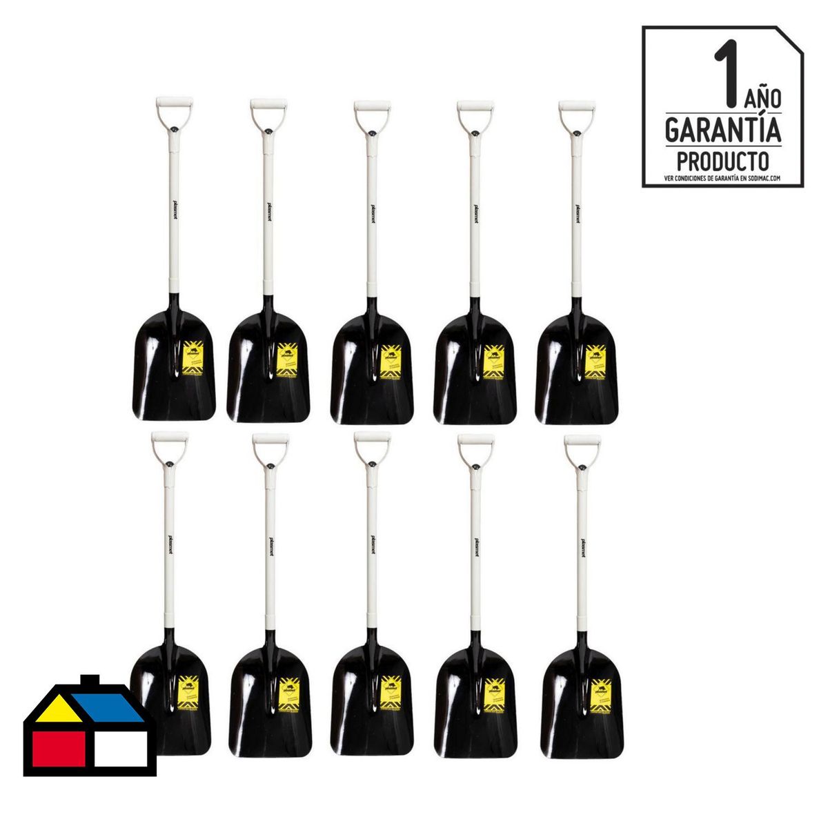 Plasmet - Kit 10 palas carboneras mango metal