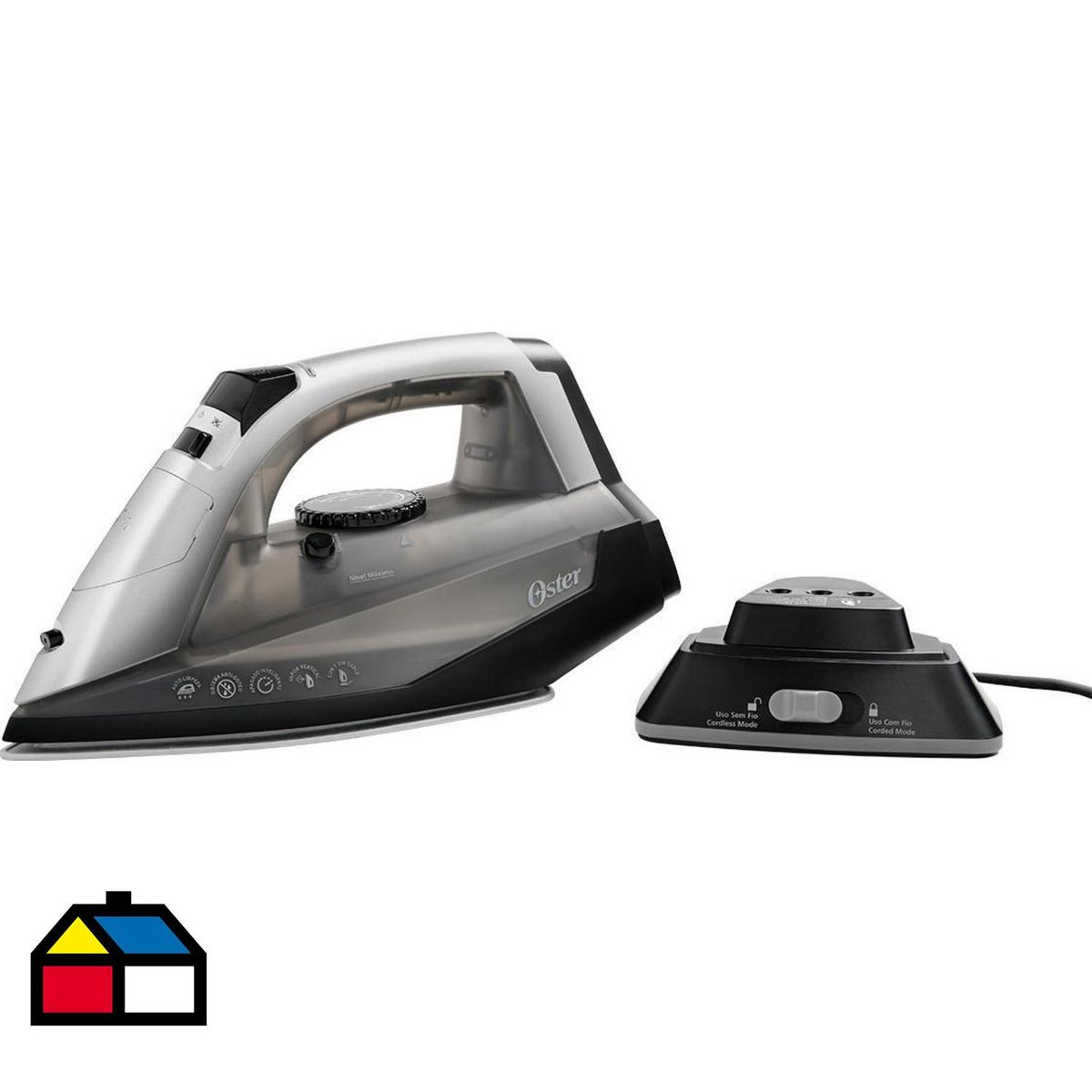 OSTER - Plancha inalámbrica Gris-Negro