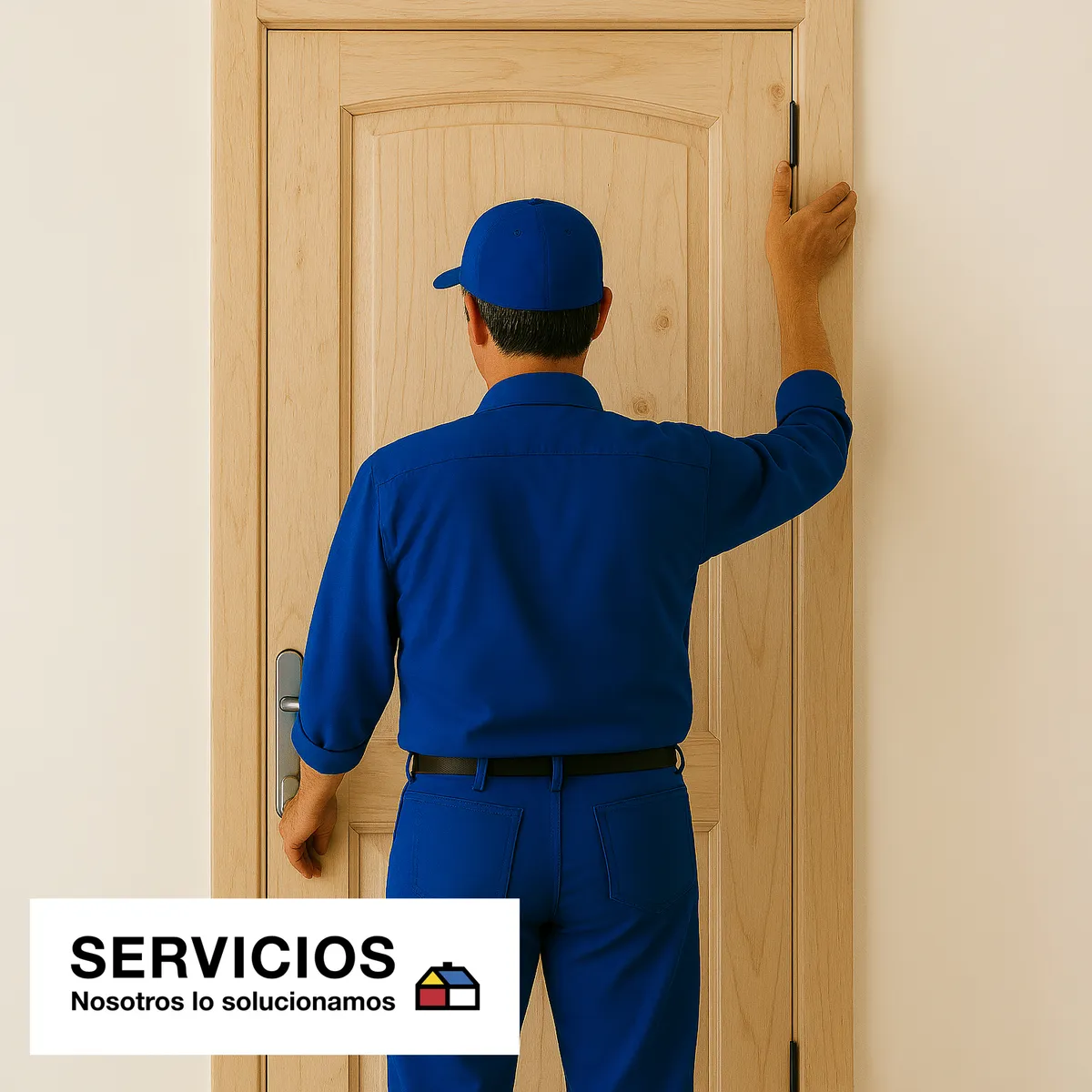 SERVICIOS HOGAR - Instalación Puerta/Cerradura/Bisagras en marco de madera existente