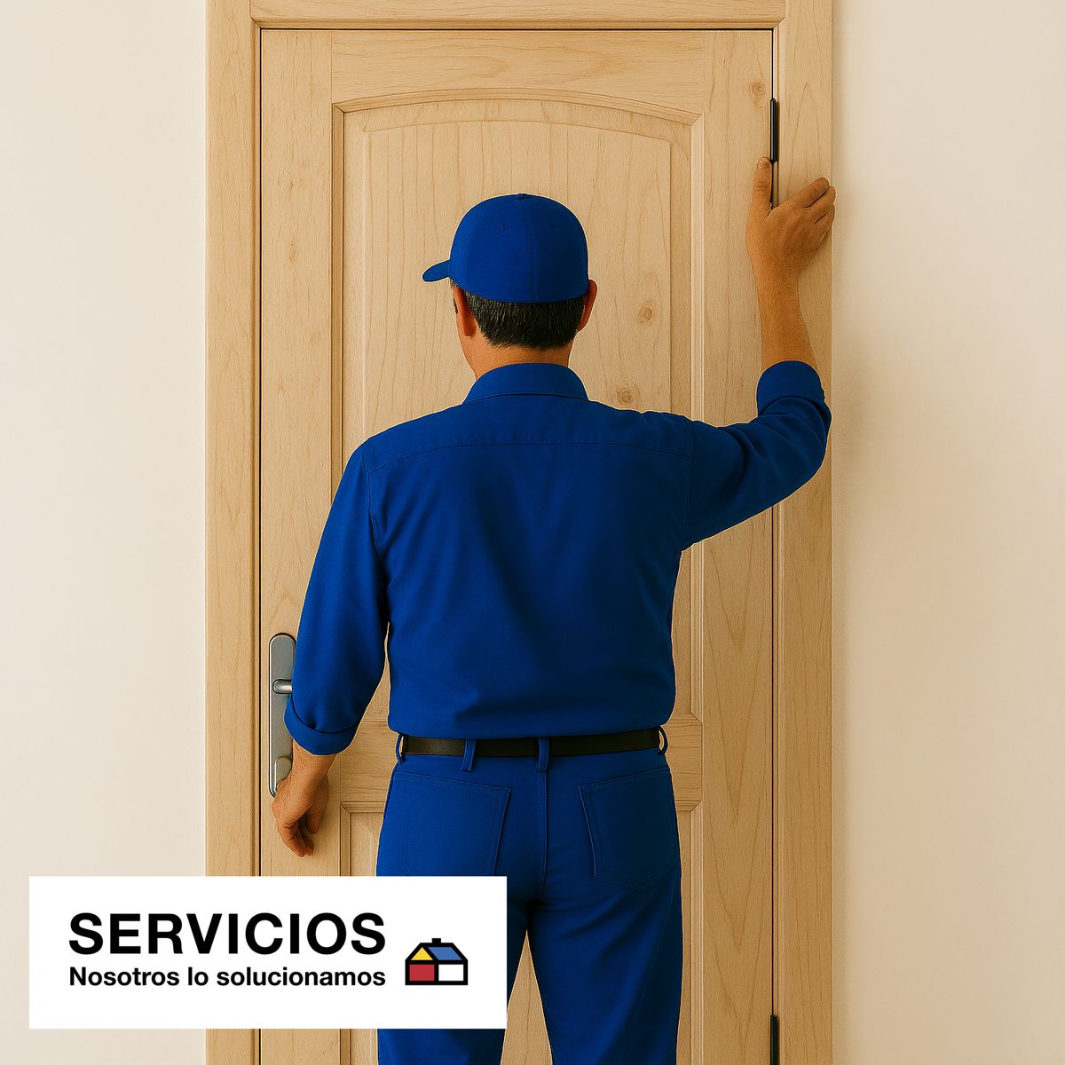 SERVICIOS HOGAR - Instalación Puerta/Cerradura/Bisagras en marco de madera existente