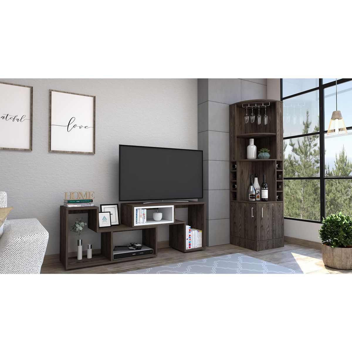 TUHOME - Combo Bar + Rack TV 40 Beijing Conac