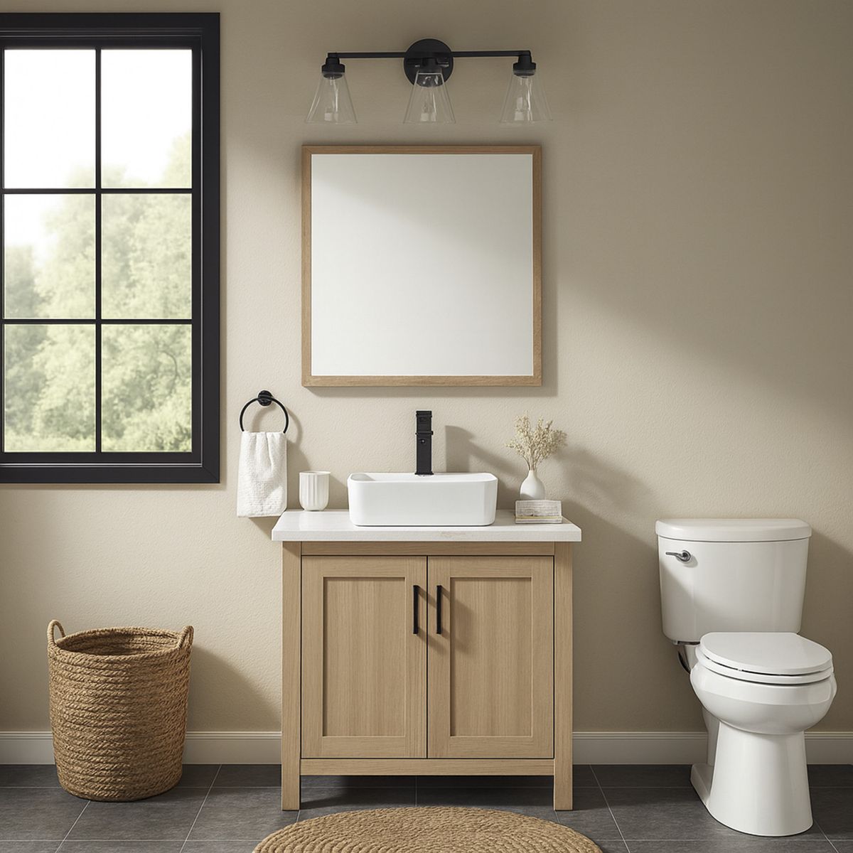 DOMSA - Lavamanos Sobrepuesto Forma Rectangular Loza 40x13x30 cm Blanco