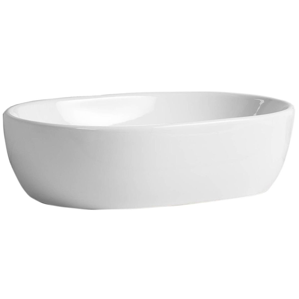 DOMSA - Lavamanos Sobrepuesto Forma Ovalada Loza 47.5x14x34 cm Blanco