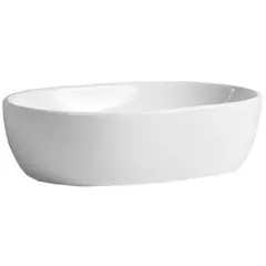 DOMSA - Lavamanos Sobrepuesto con Forma Ovalada Loza 47.5x14x34 cm Blanco