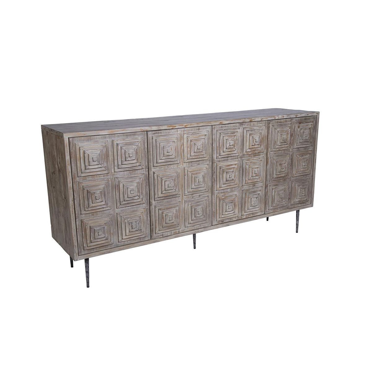 MEYA MUEBLES - Buffet Envejecido Café 185x48.5x85 cm