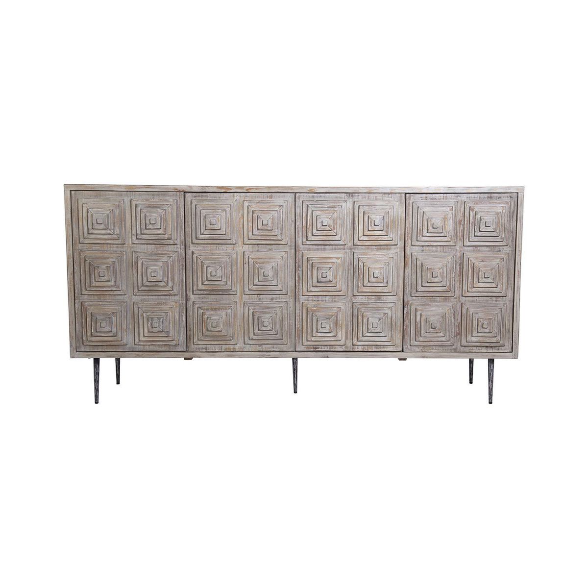 MEYA MUEBLES - Buffet Envejecido Café 185x48.5x85 cm