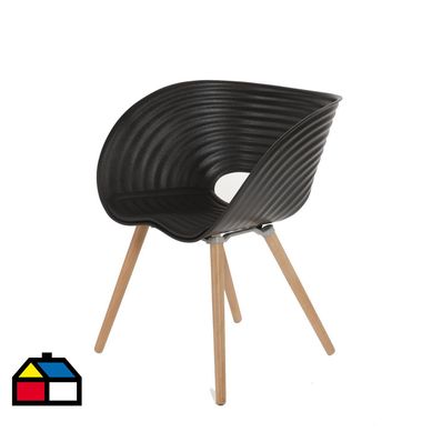 Set 4 sillas 57x65x75 cm negro