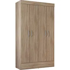 FAVATEX - Clóset 4 Puerta(s) Cajón(es) Repisa(s) 100x174x40 cm Nogal