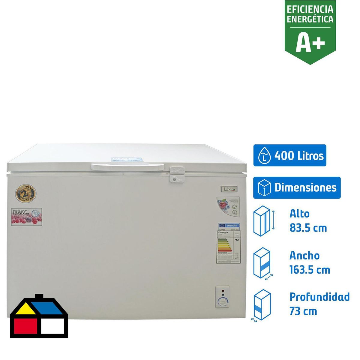 LIBERO - Freezer Horizontal 400 Litros Blanco LFH-400B
