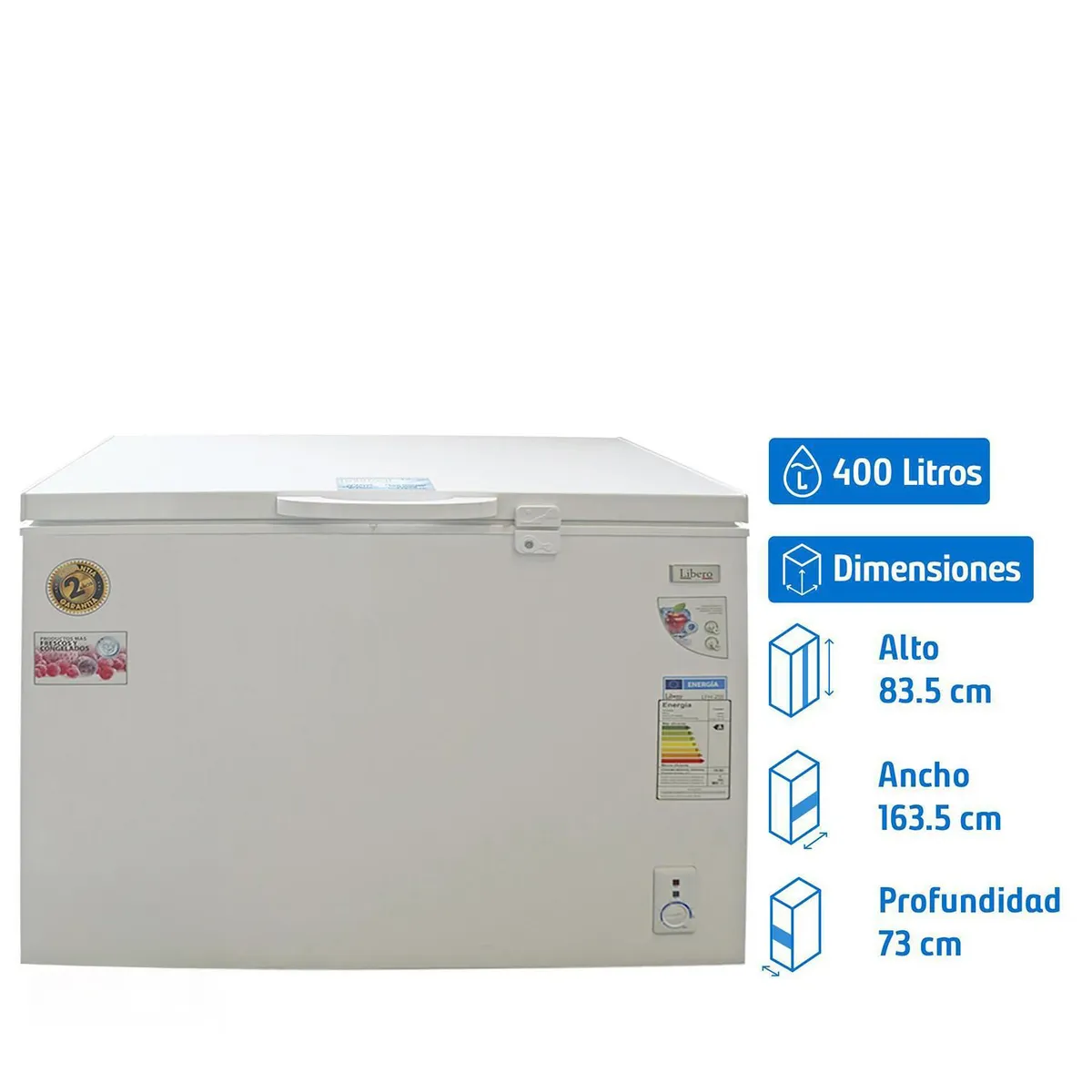 LIBERO - Freezer Horizontal 400 Litros Blanco LFH-400B
