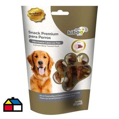 Snack perro huesitos de calcio envueltos en pato