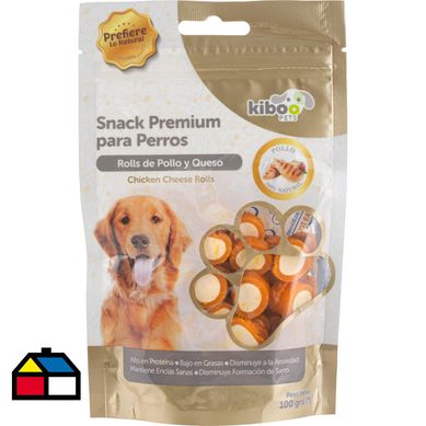 Snack perro rolls de pollo con queso.