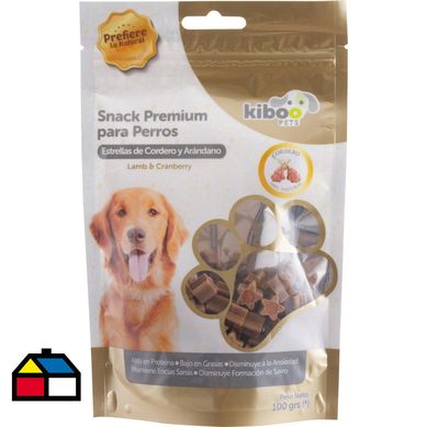 Snack perro estrellitas de cordero con arndano.