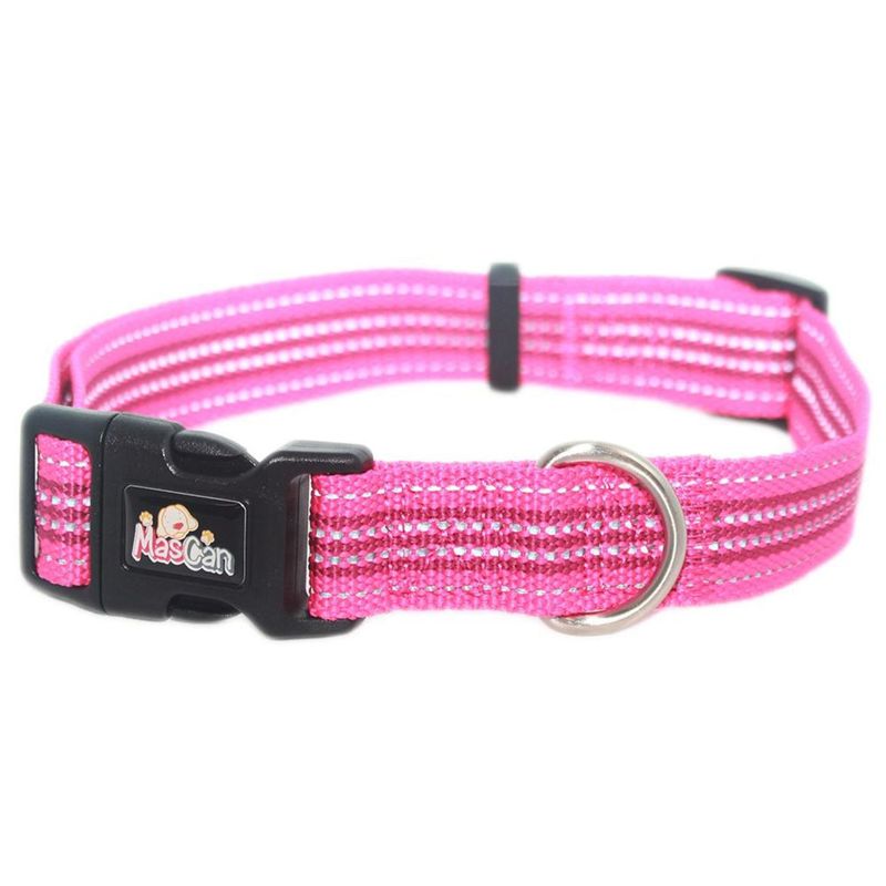 INNOVATE K - Collar nylon reflectante talla s fucsia