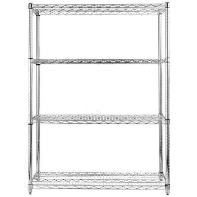 Estante de acero cromado de 61x122x160 cm 4 repisa