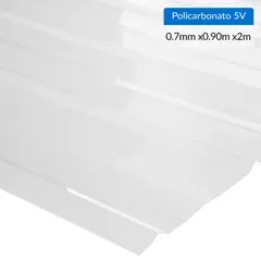 FEMOGLAS - Plancha Premiun Policarbonato 5V 0.7 mm 89x200 cm Transparente