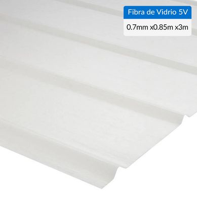 Plancha fibra de vidrio premium ondulada luz difusor 0.7mmx0.85mx3.0m