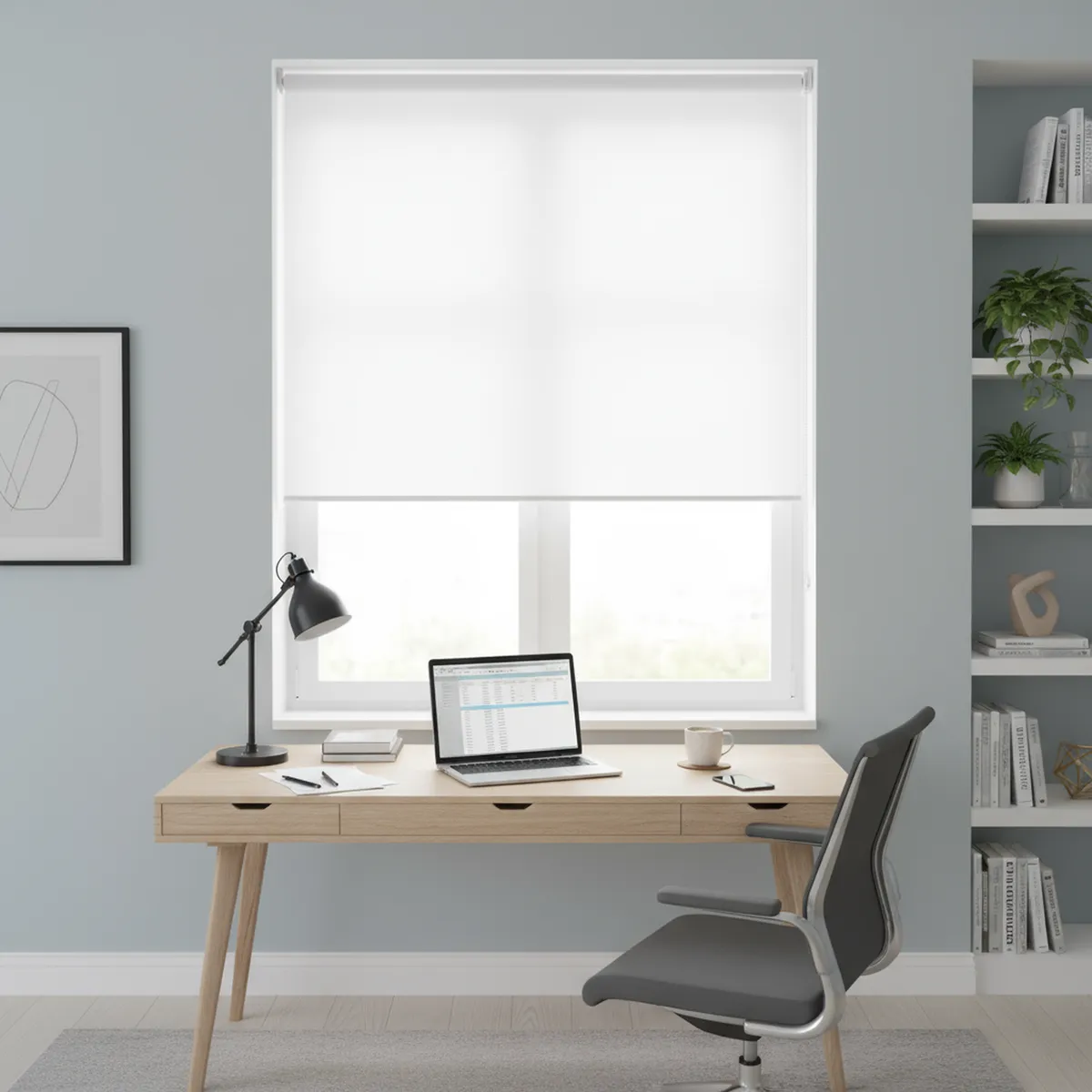 JUST HOME COLLECTION - Cortina Roller Black Out Blanco