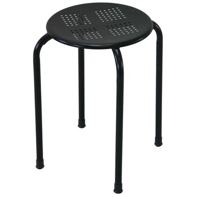Banco perforado 30x30x45 cm metal negro