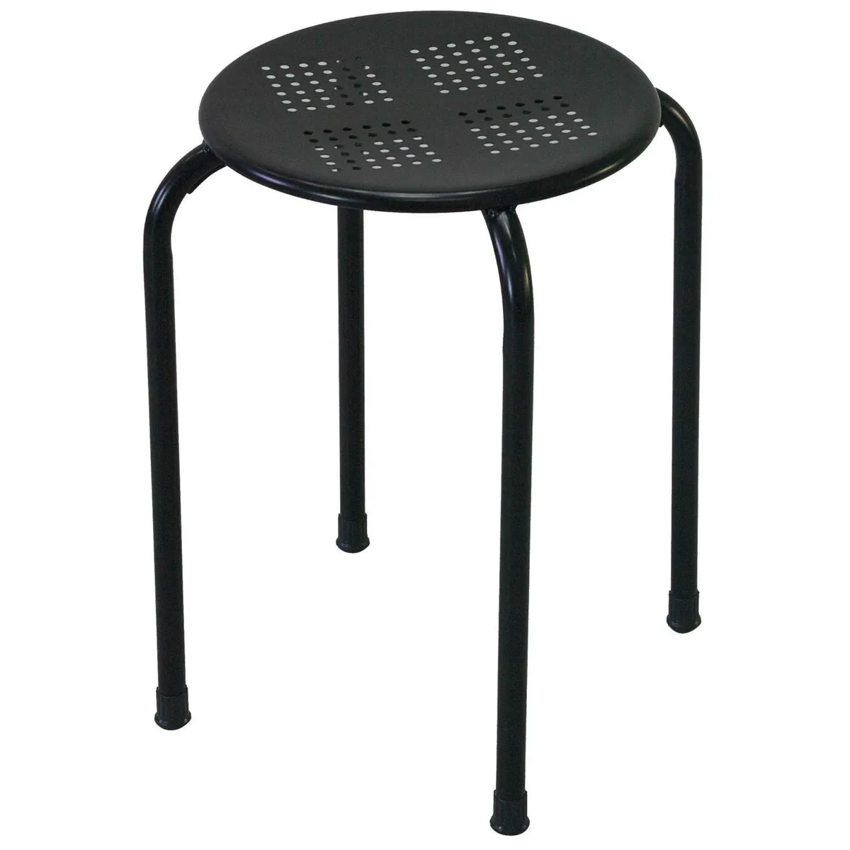 CASA BONITA - Banco Perforado Negro 45x30x30 cm