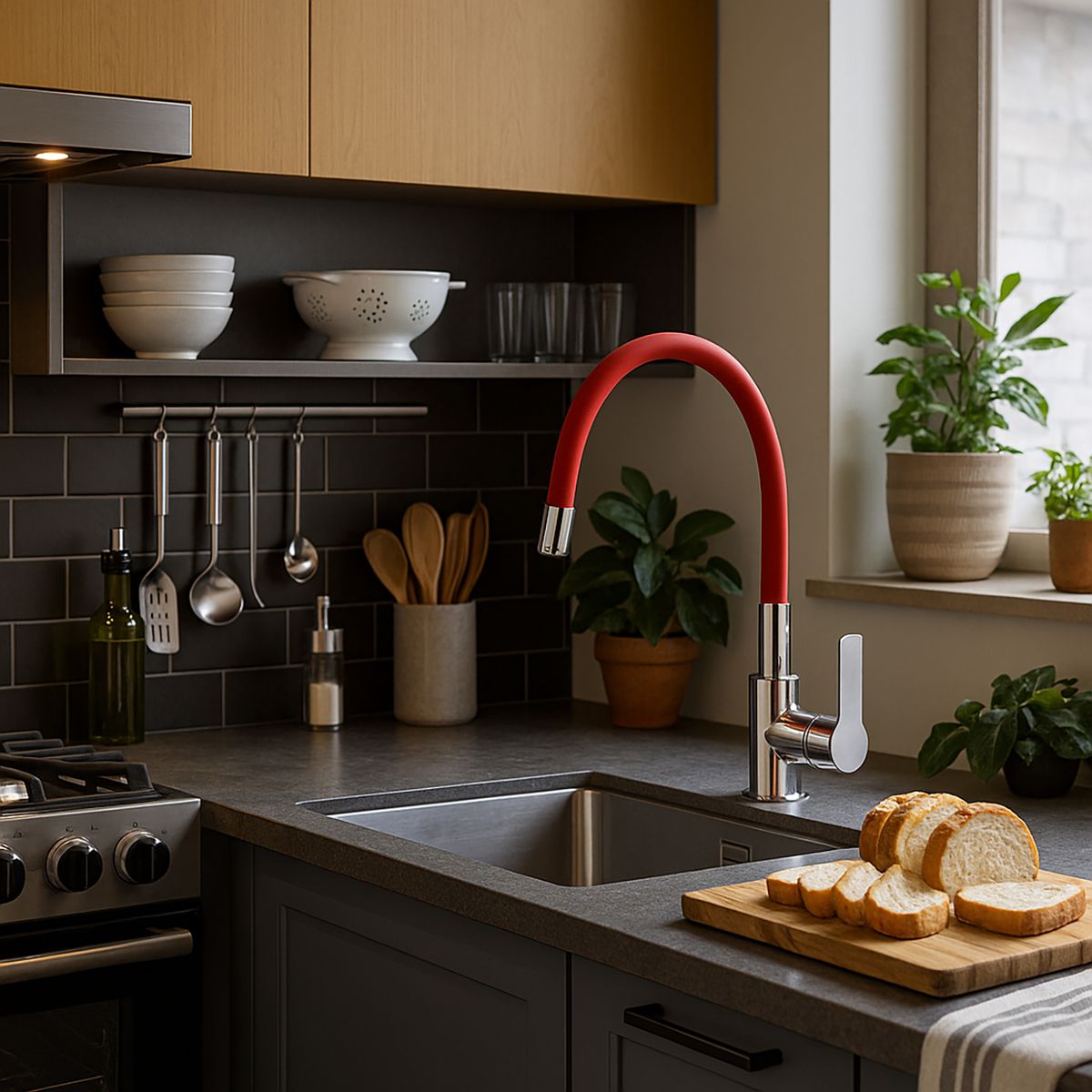 FANALOZA - Monomando para Lavaplatos Niza Rojo