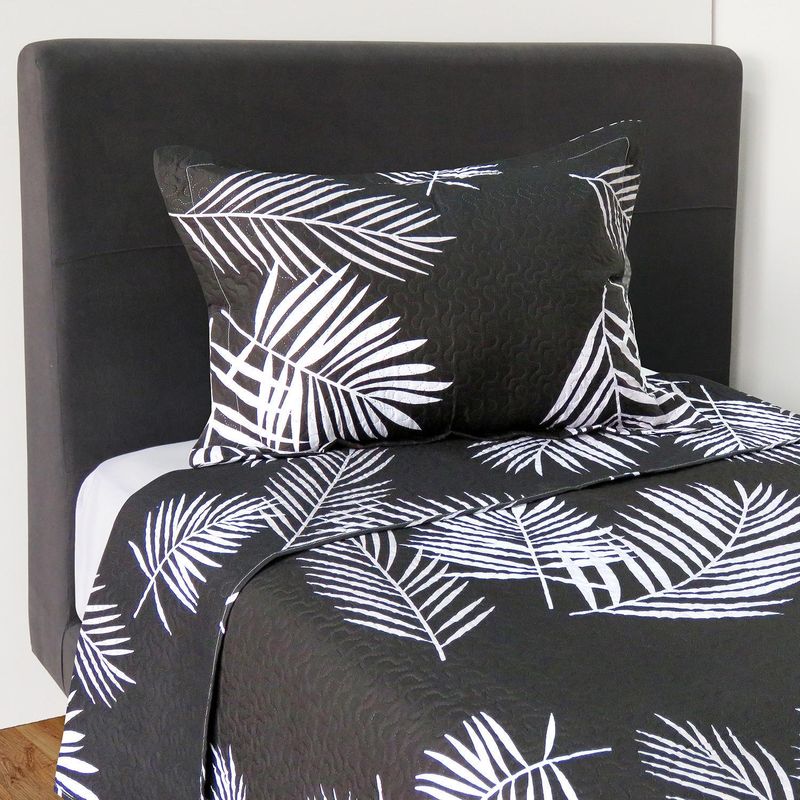 ILLUSIONS - Cubrecama Quilt King  Negro