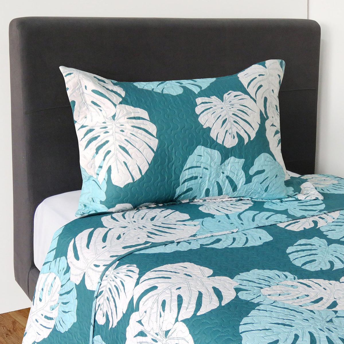 ILLUSIONS - Cubrecama Quilt 2 plazas Verde 