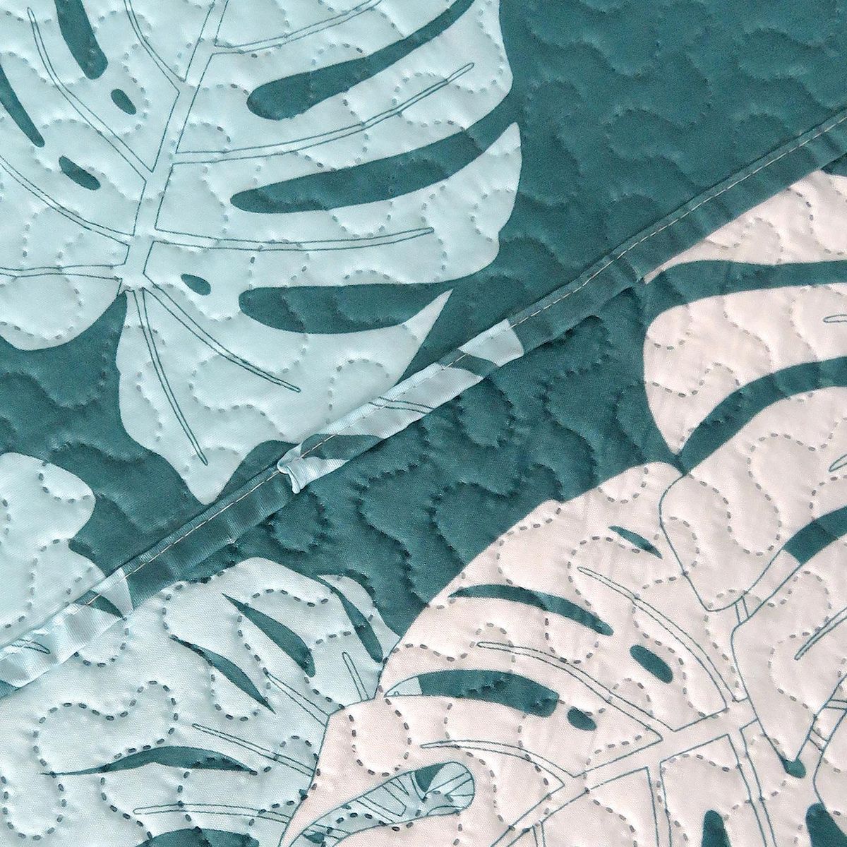 ILLUSIONS - Cubrecama Quilt 2 plazas Verde 