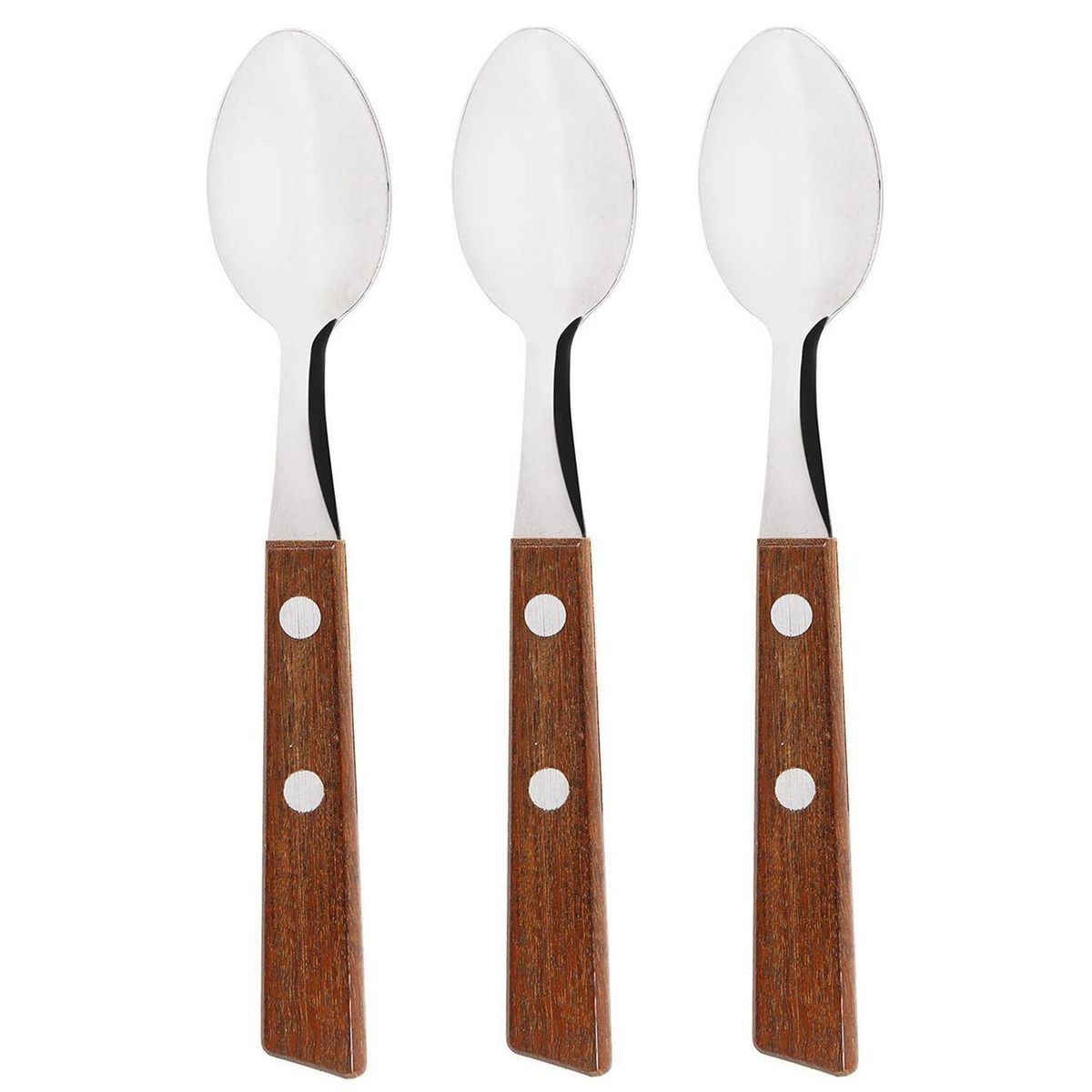 TRAMONTINA - Set de 3 Cucharas Té Tramontina con Mango Café