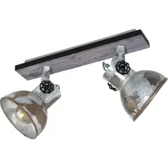 EGLO - Barra Led Barnstaple 2 Luces Acero Café/Marrón