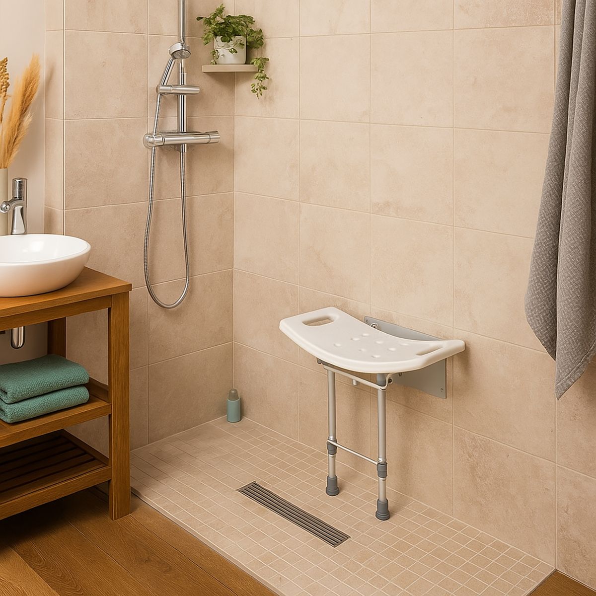 SENSI DACQUA - Asiento muro Blanco/gris