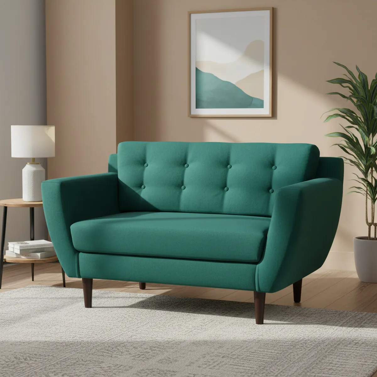 NUEVALINEA - Sofá 2 cuerpos OVIEDO 120x75x75 cm Verde