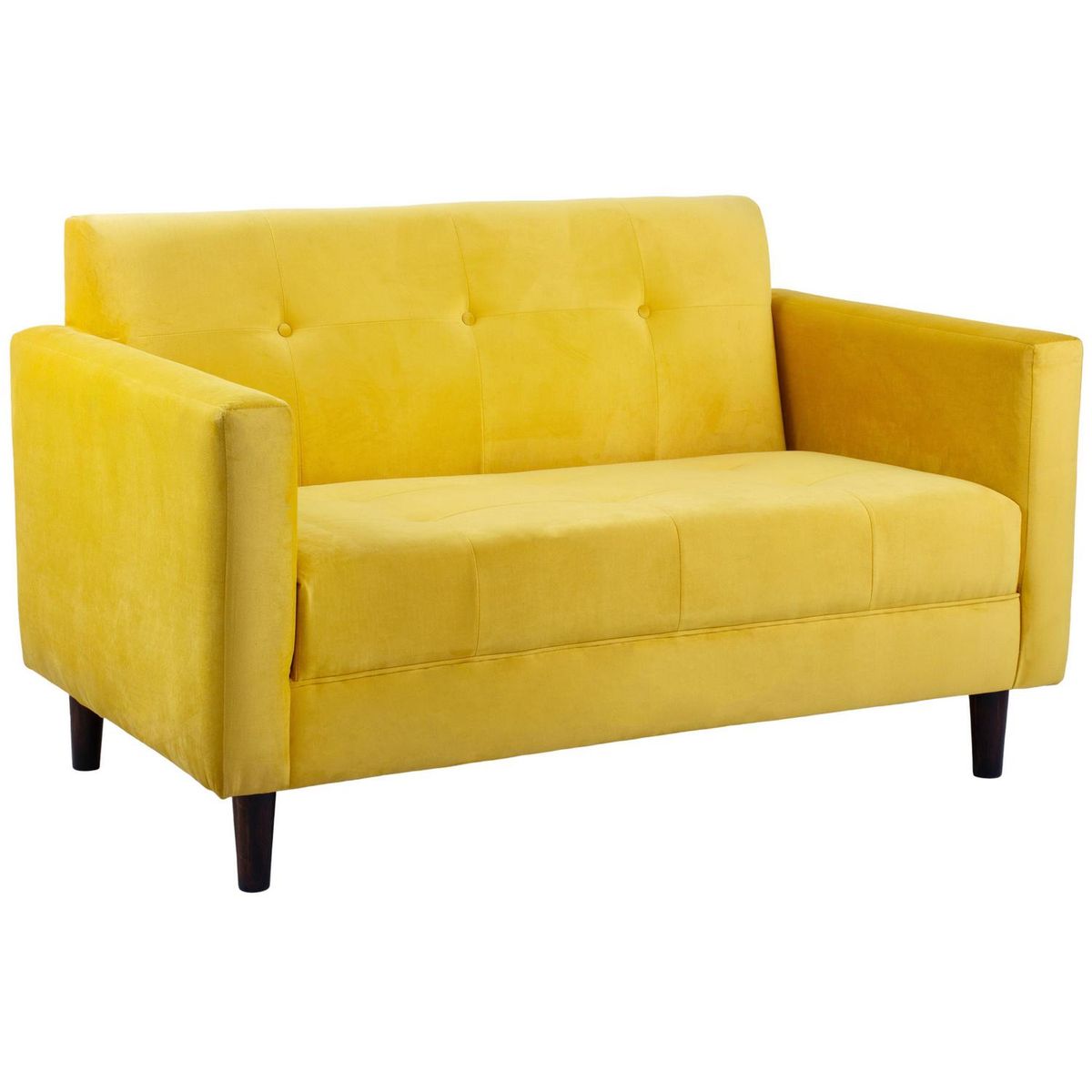 NUEVALINEA - Sofá 2 cuerpos MADRID 120x80x75 cm Amarillo