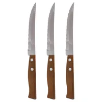 Set 3 Cuchillos para Asado Mango Madera