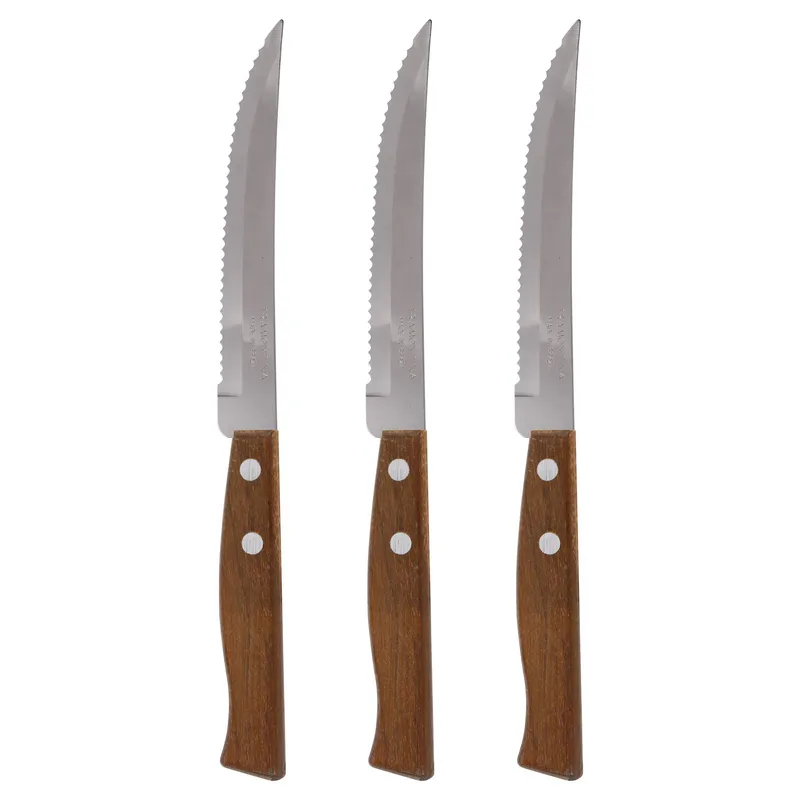 TRAMONTINA - Set de Cuchillos Tramontina para Asado Café 3 Unidades