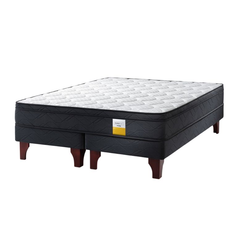 DRIMKIP Cama King Europea Eurotop Gris