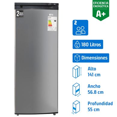Freezer Vertical 180 Litros Gris LFV-200I