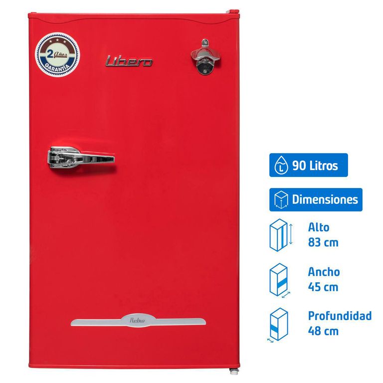 Frigobar Frigobar Frío Directo 98 Litros Rojo LFB-90R