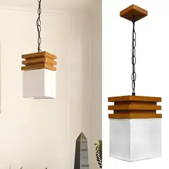 CAROLD STEVENS - Lámpara colgante everest madera 1 luz E27