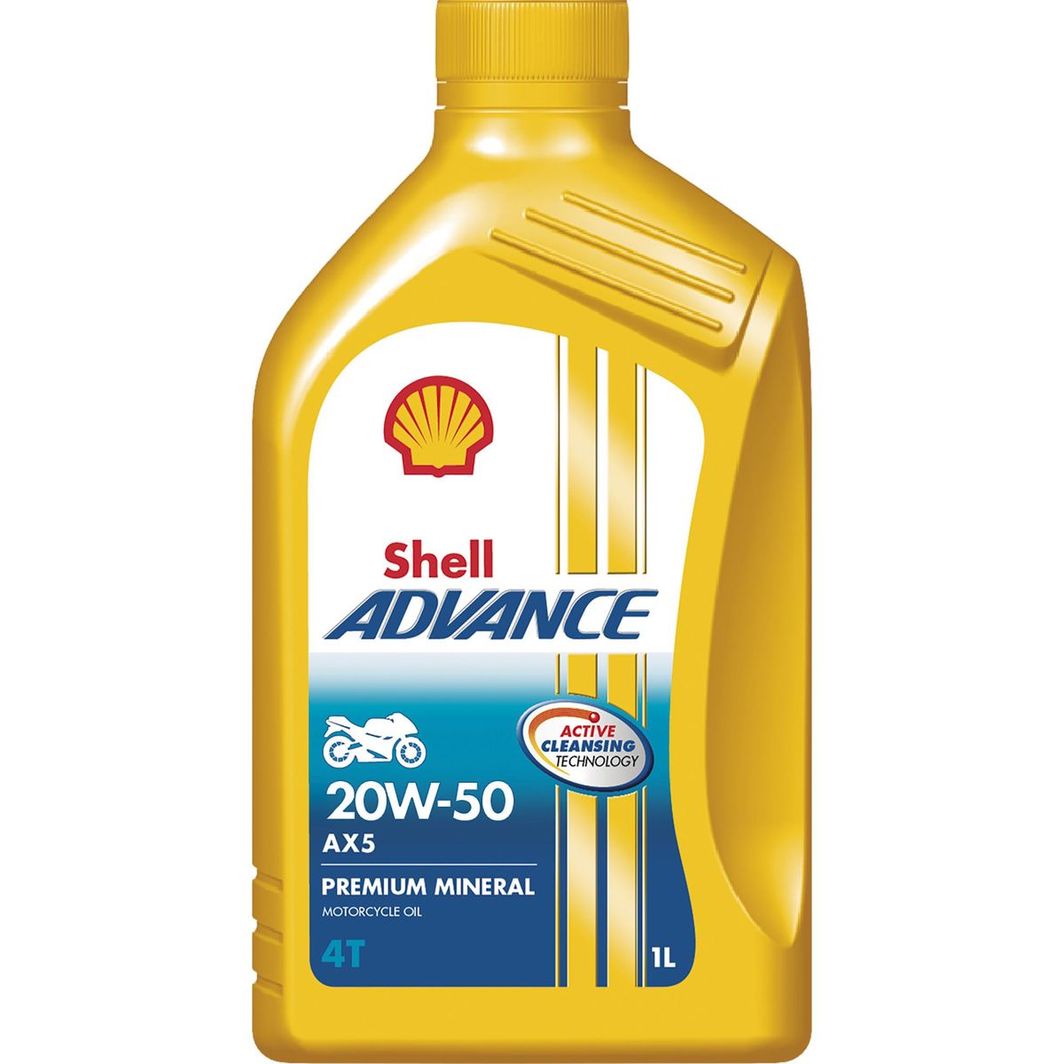 SHELL - Aceite de Moto Shell Advance Ax5 20w-50 1 Litro para Motor