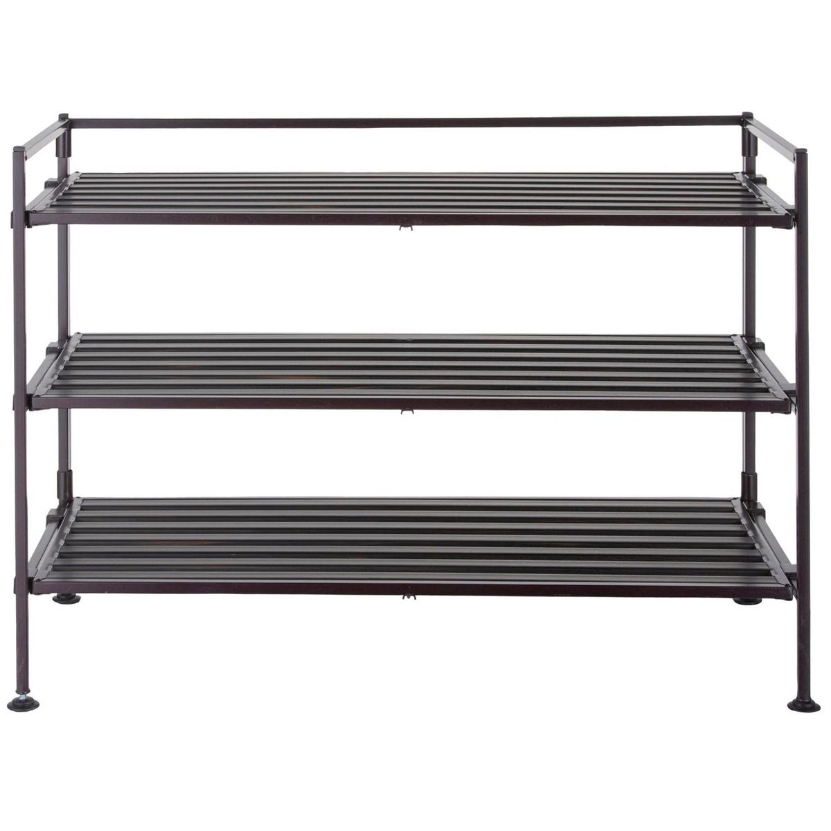 JUST HOME COLLECTION - Zapatera Metal 3 Nivel(es) 67.3x48.6x30.9 cm Café