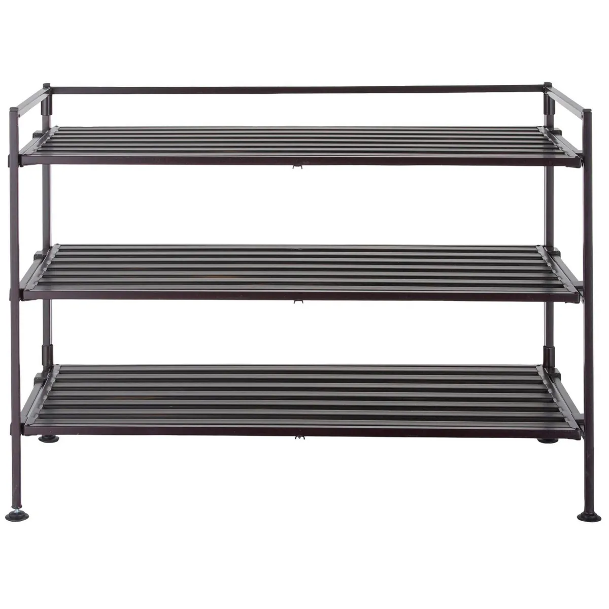 JUST HOME COLLECTION - Zapatera Metal 3 Nivel(es) 67.3x48.6x30.9 cm Café