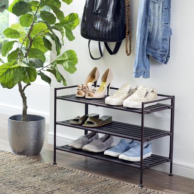 Imagen 2 del producto Zapatera Metal 3 Nivel(es) 67.3x48.6x30.9 cm Café