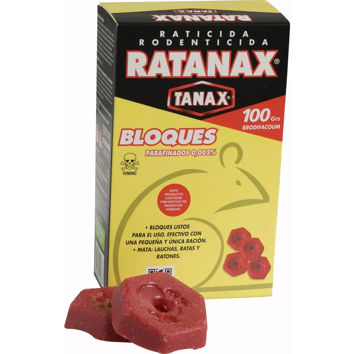 TANAX - Raticida bloquet 100 gr