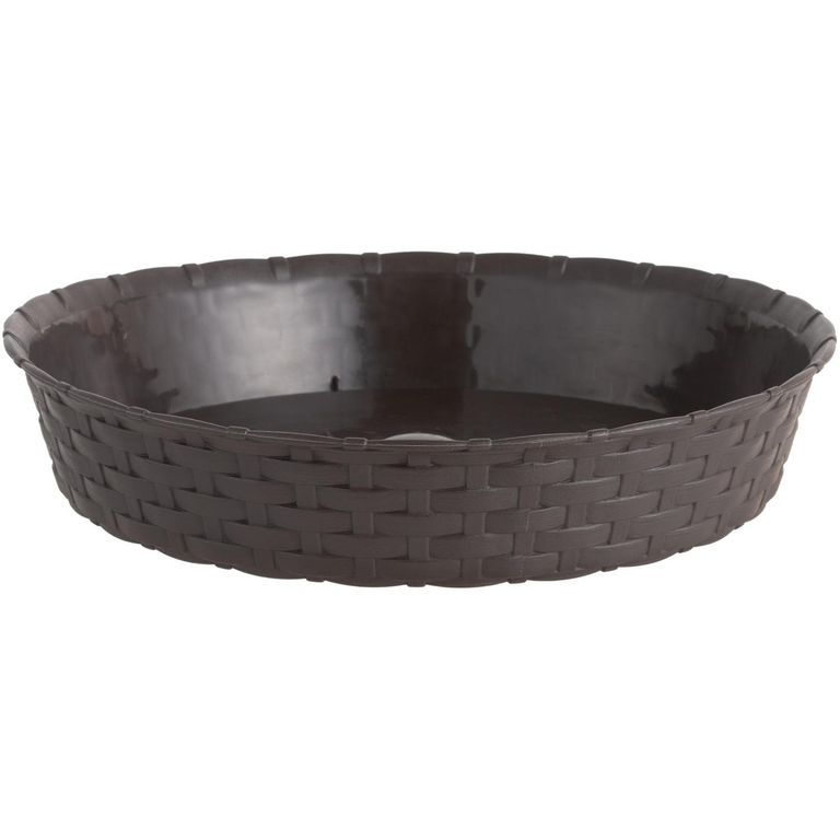 Plato Redondo Para Macetero Ratan 33 Cm