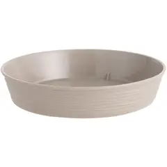 REYPLAST - Plato para macetero redondo estilo piedra plastico 25 cm taupe