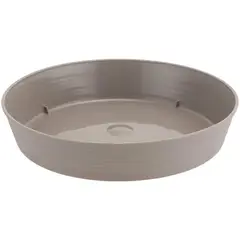 REYPLAST - Plato para macetero redondo estilo piedra plastico 33 cm taupe