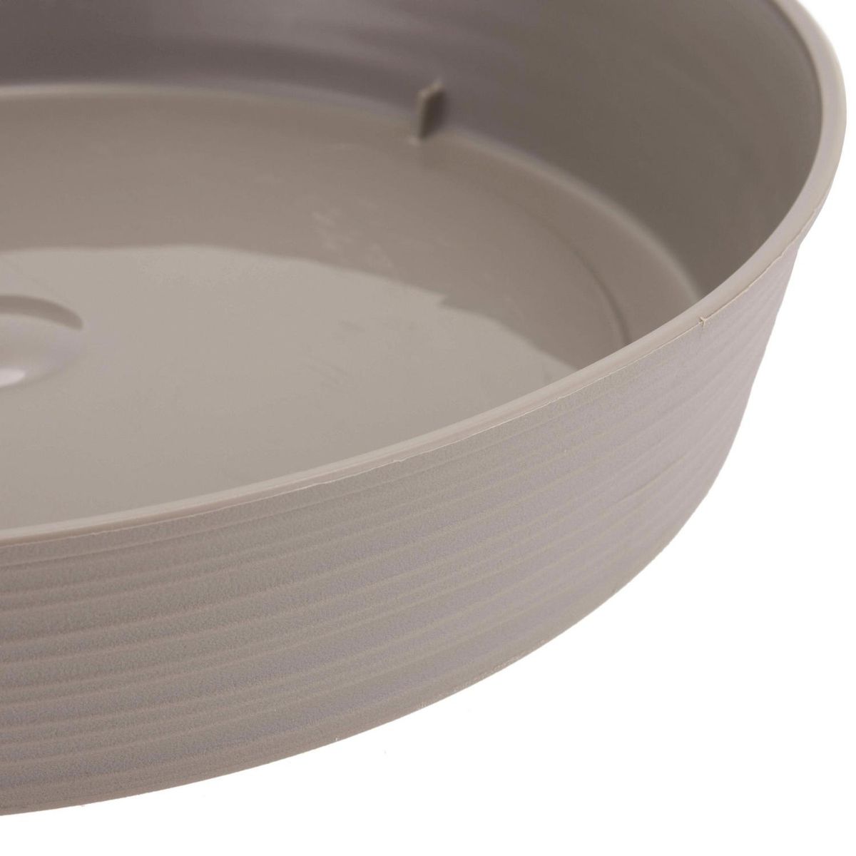 REYPLAST - Plato Redondo Para Macetero 33 Cm Textura Piedra