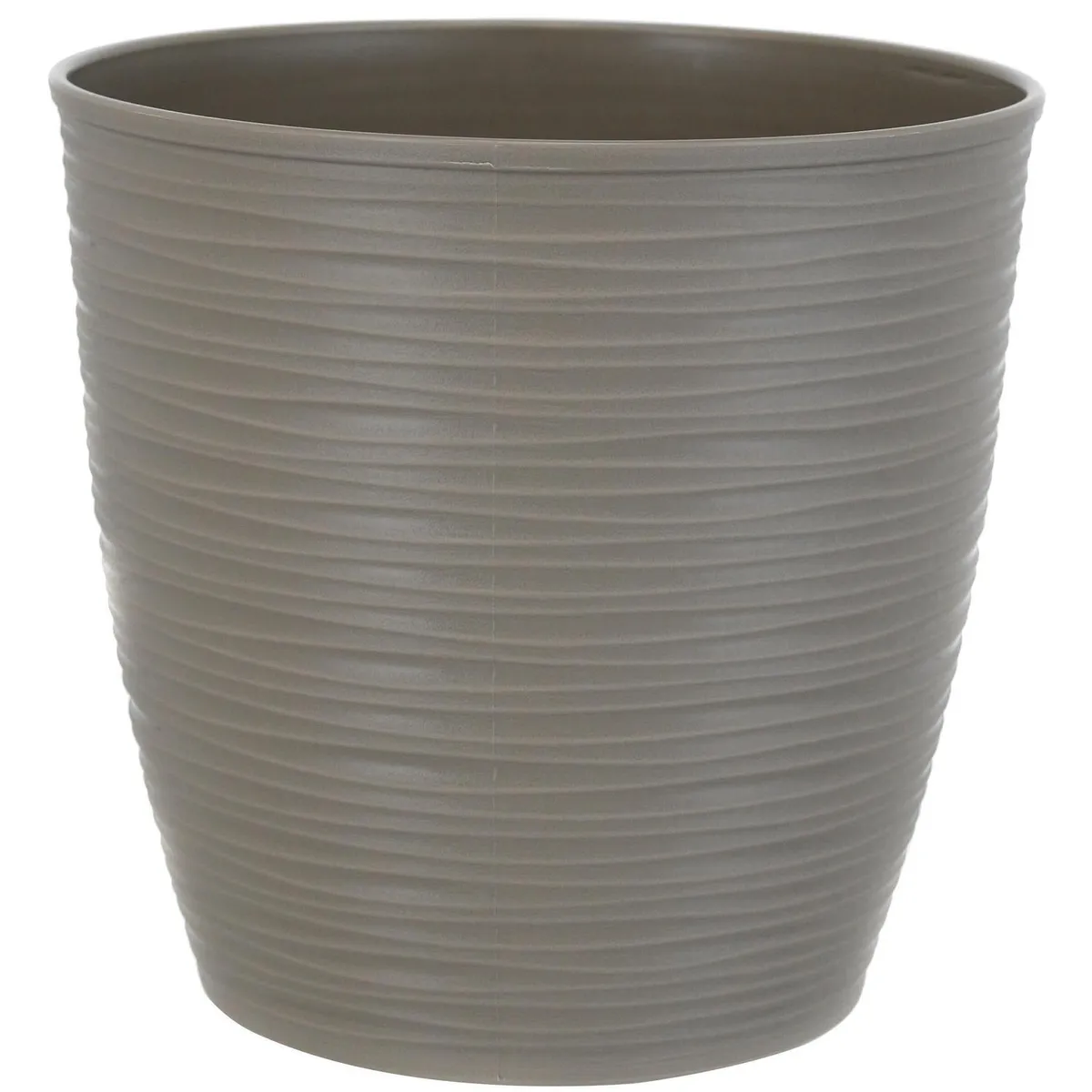 REYPLAST - Macetero Redondo de Plástico 17.2x17 cm Taupe